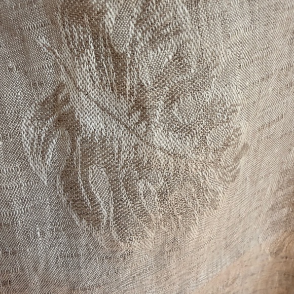 Lina Tomei Linen Dress Made in Italy XL White Tan Resort Wear Travel Coastal - Picture 8 of 8